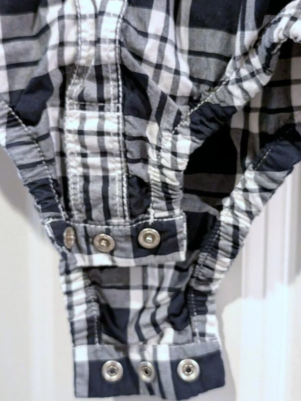 BabyGap Dress Shirt One Piece 6-12 Months Blue Plaids